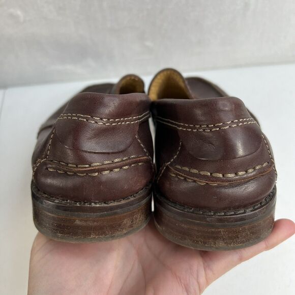 Clarks Mens 7.5 Penny Loafer‎ Driving Shoe Brown Leather Slip On Moccasin main image 9